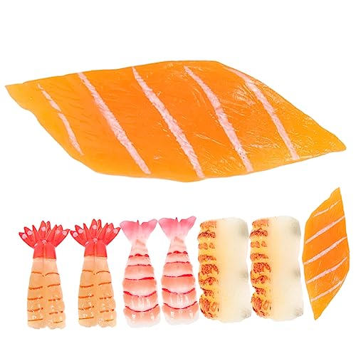 TOYANDONA 8St Sushi-Simulation hochzeitsdekoration hochzeitsdeco Sushi-Schaufensterdekorationen Sushi Kuscheltier Sushi-Imitationen Lebensmitteldekor entzückendes Sushi- PVC von TOYANDONA