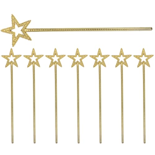 TOYANDONA 8St Zauberstab Blasen für in großen Mengen Partyartikel für , kinderkleider kinderkleidung toy Feenstäbe für Party-Fee-Zauberstäbe Plastik Golden von TOYANDONA