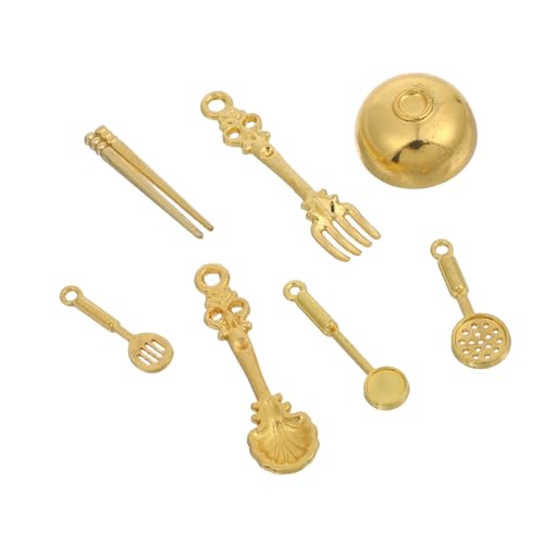 TOYANDONA 8Stücke Küchenzubehör Set Teiliges Puppenhaus Geschirr aus Metall Miniaturteller Besteck Schüssel für Kreative Rollenspiele und Puppenhaus Dekoration TOYANDONA 8Stücke Küchenzubehör Set Teiliges Puppenhaus Geschirr aus Metall Miniaturteller Besteck Schüssel für Kreative Rollenspiele und Puppenhaus Dekoration von TOYANDONA