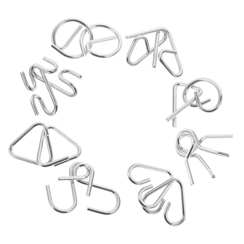 TOYANDONA Metall Denksportaufgaben 8 Stücke Teaser Puzzle Kinder Party Konzentrationstraining Lernspielzeug von TOYANDONA