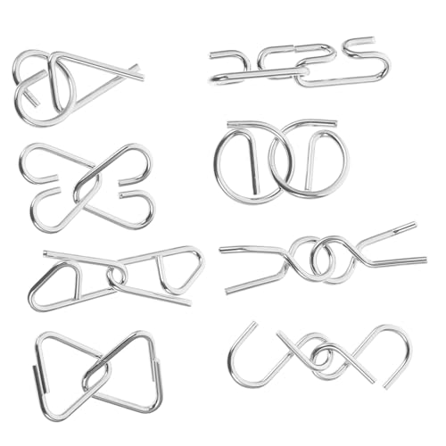 TOYANDONA 8Stücke Metallrätsel für Hirnteaser Puzzle Kreativität und Konzentration Fördert Kognitive Fähigkeiten TOYANDONA 8Stücke Metallrätsel für Hirnteaser Puzzle Kreativität und Konzentration Fördert Kognitive Fähigkeiten von TOYANDONA
