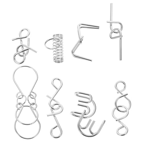 TOYANDONA 8Stücke Teiliges Hirnteaser Puzzle Metallrätsel für Pädagogische Geschicklichkeitsspiele Konzentration und Kreativität für Partys und Herausforderungen TOYANDONA 8Stücke Teiliges Hirnteaser Puzzle Metallrätsel für Pädagogische Geschicklichkeitsspiele Konzentration und Kreativität für Partys und Herausforderungen von TOYANDONA