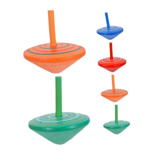 TOYANDONA 8stücke Teiliges Holz-kreisel Für Junge Mädchen Traditionelles Holzspielzeug Für Drinnen Und Draußen Als Partygeschenk Mit Fröhlichen Farben Für Mädchen Und Jungen von TOYANDONA