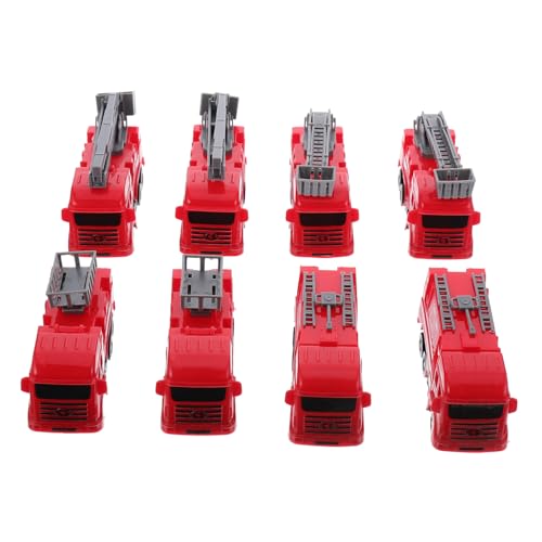 TOYANDONA 8Stücke Teiliges Set Zurückziehbare Feuerwehrautos Kreatives Lernspielzeug für Leuchtende Farben Sicher und Handlich Fördert Eltern Junge Mädchen Beziehungen Geschenkidee für von TOYANDONA
