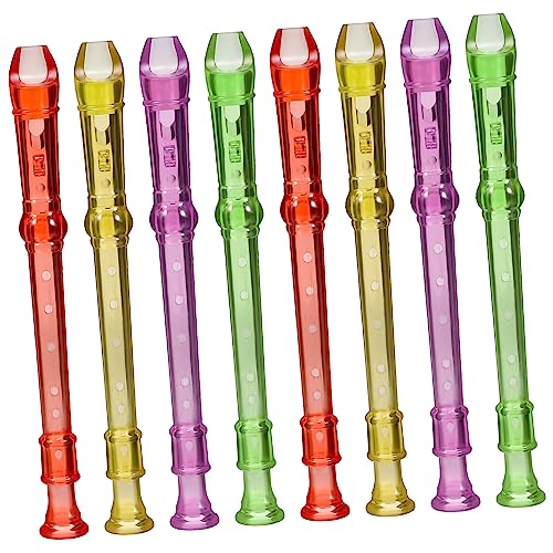 TOYANDONA 8st Mini-Recorder Sopranblockflöte Pakete Blechflöte Musical Trompetenzugfett Musikinstrumente Kassettenrekorder Blockflöteninstrument Band Anfängerblockflöte Plastik von TOYANDONA