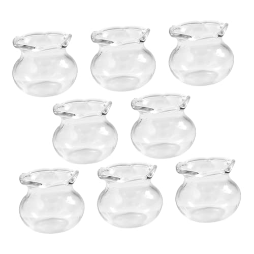 TOYANDONA 8st Puppenhaus Aquarium Miniatur-Aquarium-Spielzeug Simulation Aquariumspielzeug Miniatur-zubehör Puppenhausverzierung Mini-Aquarium Miniatur-hausdekorationen Glas Transparent von TOYANDONA