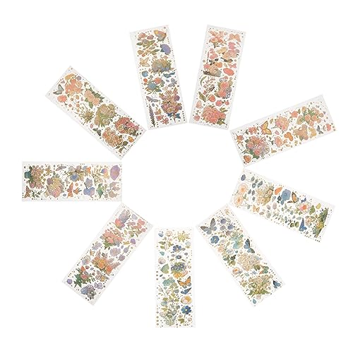 TOYANDONA 9 Blätter Scrapbooking Sticker Scrapbook Stickers Weihnachten muttertqgsgeschenk Aufkleber für Journaling und Scrapbooking Selbstklebender Planer-Aufkleber das Haustier von TOYANDONA