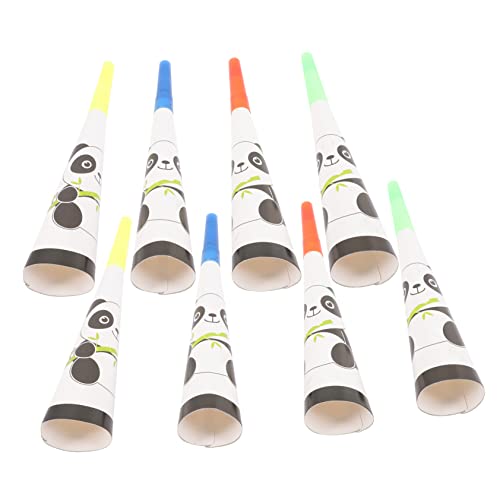 TOYANDONA 9 Stk Geburtstagstrompete party mitgebsel kinderparty mitgebsel Fußball-Party cheer schuhe whitn spielzeuge Trompete zum Jubeln Trompetenstütze für Papier Weiß von TOYANDONA