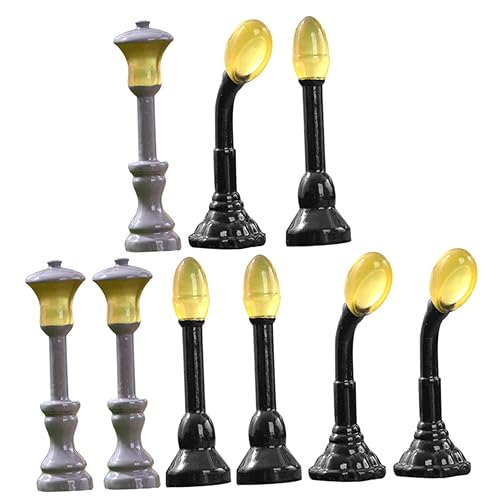TOYANDONA 9 Stück Miniaturmodell Einer Straßenlaterne Cute Decor leuchtet im Dunkeln nachtschein Mini dekorative Lichter Solar- Zug Straßenlaterne für winziges Puppe Straßenlaterne Harz von TOYANDONA
