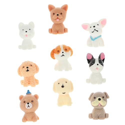 TOYANDONA 9 Stück Süßes Welpenmodell Mädchen Hundezubehör Quietschspielzeug Hund Stofftier Hundetapete Großes Hundespielzeug Welpenplüsch Welpendecke Hundewandkunst Welpenpuzzlespielzeug von TOYANDONA