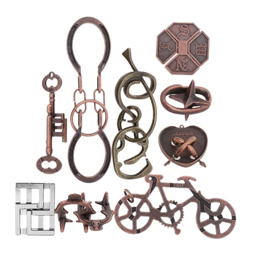 TOYANDONA 9 Stück Teiliges Brain Teaser Puzzle Intelligentes Luban Lock für Erwachsene Metallrätsel für und Geduldsspiele für Partys und Familienaktivitäten TOYANDONA 9 Stück Teiliges Brain Teaser Puzzle Intelligentes Luban Lock für Erwachsene Metallrätsel für und Geduldsspiele für Partys und Familienaktivitäten von TOYANDONA