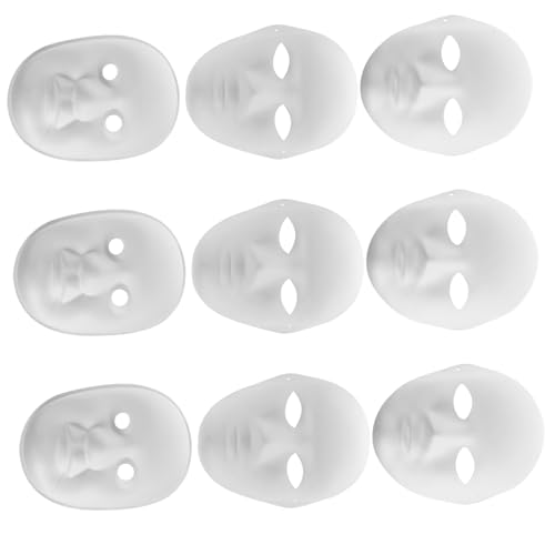 TOYANDONA 9 Stück Teiliges Diy Weißes Papier Maske Handbemalte Masken für Karneval Halloween Kostümpartys und Mehr Umweltfreundliche Leere Masken für Kreative Gestaltungen TOYANDONA 9 Stück Teiliges Diy Weißes Papier Maske Handbemalte Masken für Karneval Halloween Kostümpartys und Mehr Umweltfreundliche Leere Masken für Kreative Gestaltungen von TOYANDONA