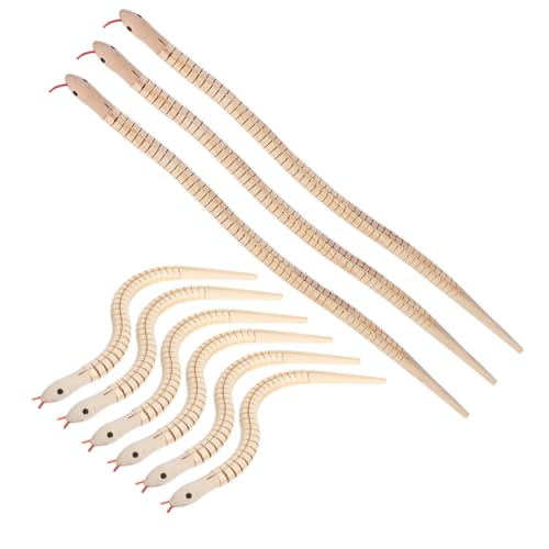 TOYANDONA 9 Stück Teiliges Flexibles Holzschlangen Beweglich Gelenkt Naturbelassen zum Bemalen und Basteln Glatte Oberfläche Party und Geburtstagszubehör für Kreative von TOYANDONA