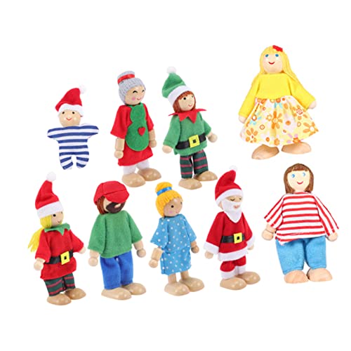 TOYANDONA 9 Stück Teiliges Handpuppen Spielset für Holzfiguren für Rollenspiele Puppenhaus und Geschichtenerzählen für Motorische Fähigkeiten und Kreative Entwicklung von TOYANDONA