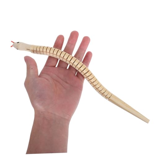 TOYANDONA 9 Stück Teiliges Holzschlangen Flexible Bewegliche Naturbelassene Unbemalte Holzfiguren Kindgerechtes DIY Realistische Oberfläche Sicher und Glatt für Drinnen und Draußen von TOYANDONA