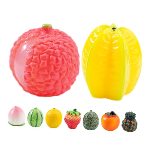 TOYANDONA 9 Stück Teiliges Mini Obst Modell Set Realistische Künstliche Früchte Simulation für Puppenhaus Tisch Dekoration Vielseitig Einsetzbar Kompakt Leicht zu Arrangieren von TOYANDONA