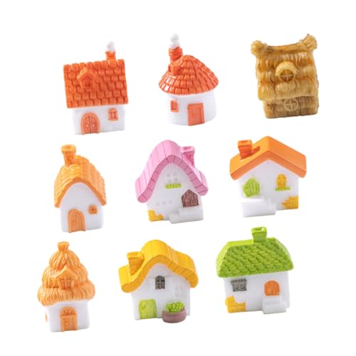 TOYANDONA 9 Stück Teiliges Miniatur Dorfhaus Resin Miniaturhaus mit Strohdach Rustikale Miniatur Figur für Mikro Landschaften DIY Bastelset für Feengärten Bonsai Dekoration Kompakte TOYANDONA 9 Stück Teiliges Miniatur Dorfhaus Resin Miniaturhaus mit Strohdach Rustikale Miniatur Figur für Mikro Landschaften DIY Bastelset für Feengärten Bonsai Dekoration Kompakte von TOYANDONA