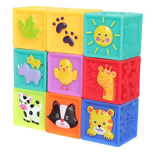 TOYANDONA 9 Stück Teiliges Set Bunter Bauklötze für Junge Mädchen Weiche und Sichere Bausteine für Frühes Lernen Fördert Hand Auge Koordination und Formenwahrnehmung für Ab Monaten TOYANDONA 9 Stück Teiliges Set Bunter Bauklötze für Junge Mädchen Weiche und Sichere Bausteine für Frühes Lernen Fördert Hand Auge Koordination und Formenwahrnehmung für Ab Monaten von TOYANDONA