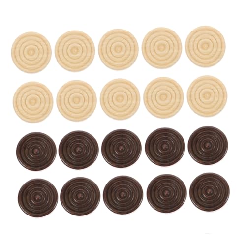 TOYANDONA 96-teiliges Backgammon-Set Aus Holz Runde Schachfiguren Pädagogische Stücke Sicher Und Bequem Für Jungen Und Mädchen TOYANDONA 96-teiliges Backgammon-Set Aus Holz Runde Schachfiguren Pädagogische Stücke Sicher Und Bequem Für Jungen Und Mädchen von TOYANDONA