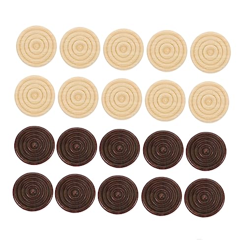 TOYANDONA 96 Stück Schachzubehör Schachbrett Spiel Backgammon Kommunion-oblaten Hölzern von TOYANDONA