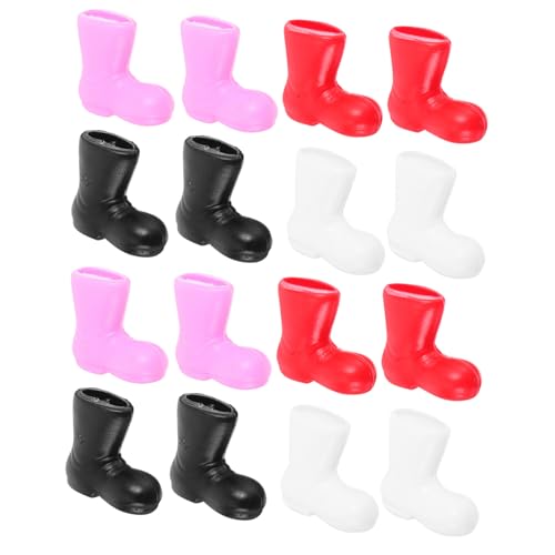 TOYANDONA 96 Stück Teiliges Mini Weihnachts Santa Boots Bunte Kunststoff Miniatur Stiefel für DIY Basteln Puppenschuhe Weihnachtsdeko Innenbereich Festliche Bastelaccessoires von TOYANDONA