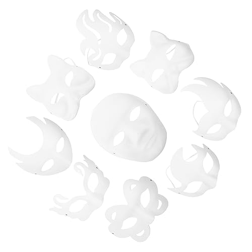 TOYANDONA 9Stücke Teiliges Leere Papiermasken zum Bemalen DIY Handbemalte Masken für Karneval Halloween Kostümparty und Kreative Bastelprojekte TOYANDONA 9Stücke Teiliges Leere Papiermasken zum Bemalen DIY Handbemalte Masken für Karneval Halloween Kostümparty und Kreative Bastelprojekte von TOYANDONA