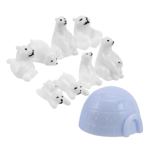 TOYANDONA 9st Mikro-landschaftsdekoration Eisbär- Arktisches Tier Arktische Tiere Kleine Figuren Mini-Tiere- Eisbär- Wintertier Mini-Tiere in Großen Mengen Weiß Harz TOYANDONA 9st Mikro-landschaftsdekoration Eisbär- Arktisches Tier Arktische Tiere Kleine Figuren Mini-Tiere- Eisbär- Wintertier Mini-Tiere in Großen Mengen Weiß Harz von TOYANDONA