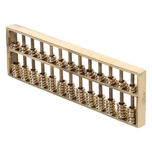 TOYANDONA China Abacus Statue Dekorative Messing Abacus Mini 13 Perle Desktop Decor Home Office von TOYANDONA