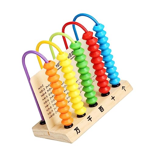 TOYANDONA Abakus entwicklung kindliche entwicklung kinderentwicklung bastelzeug für Crafts for zappeln Perlen zählen Mathe-Lerntool für hölzern von TOYANDONA
