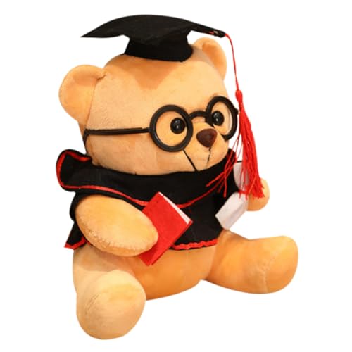 TOYANDONA Abschluss Dr. Bär Abschlussparty Cartoon-bär-Puppe Plüsch-abschlussbärenpuppe Entzückendes Bärenspielzeug Bär Ornament Abschlussbärenpuppen Pp Baumwolle von TOYANDONA