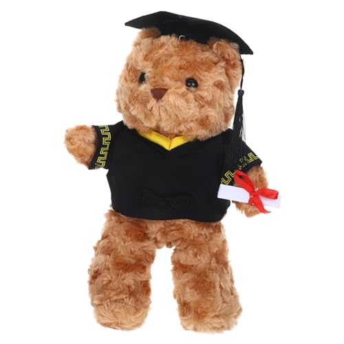 TOYANDONA Abschlussbärenpuppe Little Bear der kleine bär abschluss zum lehrabschluss zum schulabschluss abschluss ausgestopfter bär Plüschbären PP Baumwolle von TOYANDONA