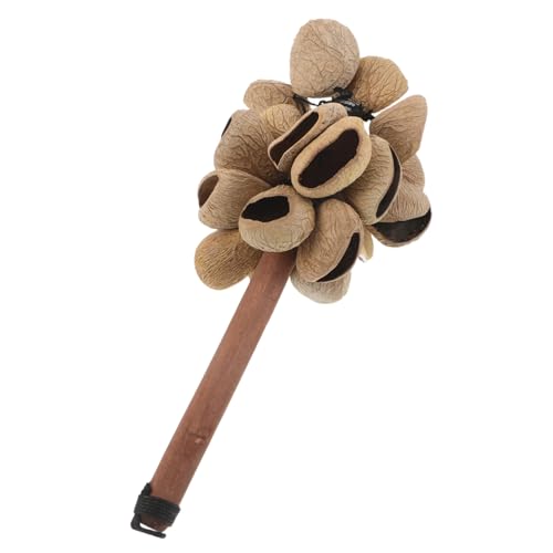 TOYANDONA Afrikanisches Holz-rasselinstrument mit Ergonomischem Griff Lebendigem Klang und Vielseitiger Nutzung für Tanz Musikunterricht und Multikulturelle Aufführungen von TOYANDONA