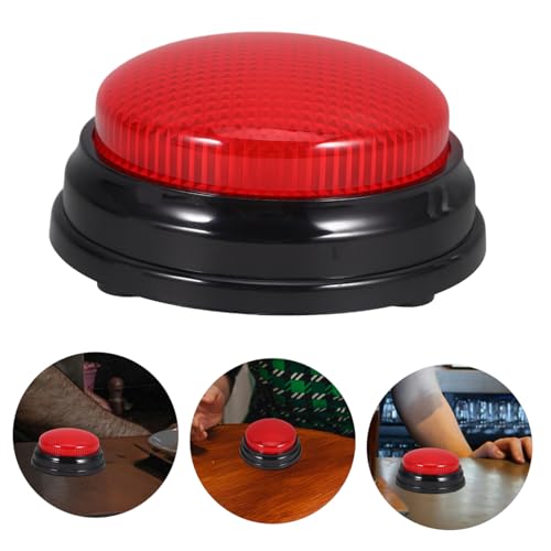 TOYANDONA Alarm Sound Button mit Licht und Lauter Roter Party Game Prop für Quizspiele Spielabende und Witzige Wettbewerbe Batteriebetriebenes Partyzubehör für Erwachsene von TOYANDONA