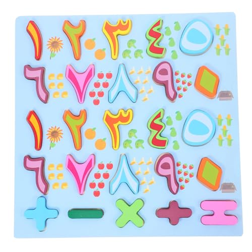 TOYANDONA Arabische Zahlen Lernen Puzzle Für Kleinkinder Holzbildungsspielzeugbrieferkennung Und Passendes Spiel Für Kinder von TOYANDONA