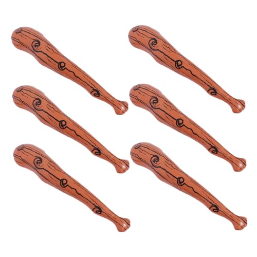TOYANDONA Aufblasbarer Höhlenschläger 6 Stück Aufblasbarer Baseballschläger Aufblasbarer Holzstab Zubehörstab Jubel Requisitenstab Für Themendekoration Cosplay Partyzubehör 90 cm von TOYANDONA