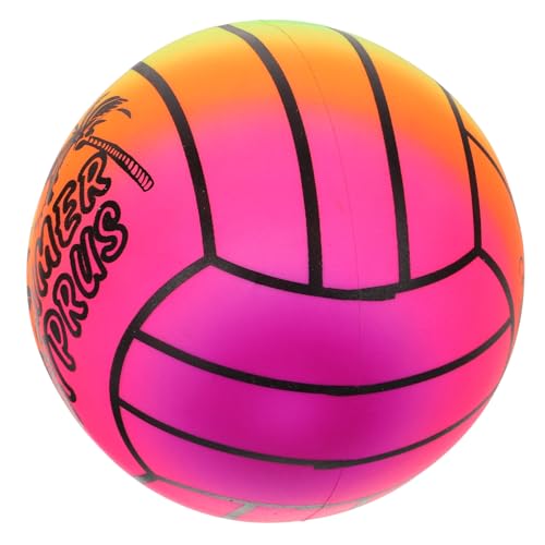 TOYANDONA Aufblasbarer Regenbogen Volleyball PVC Indoor Outdoor Spielball für Schwimmbad Strand Party Spielvergnügen von TOYANDONA