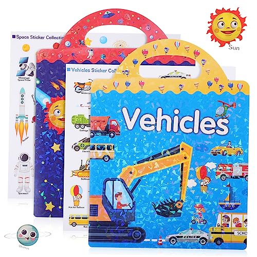 TOYANDONA Aufkleber stickerheft stickerbücher für Raumschiff Gnosis Lernspielzeug spacespinner pädagogisches Stickerbuch Aufkleberbücher für Kleinkinder Papier von TOYANDONA