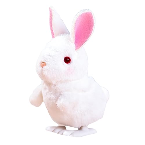 TOYANDONA Aufziehbares Plüschhäschen Wind Up Springspielzeug für Kleines Osterparty Niedliches Kaninchen mit Realistischem Sprungmechanismus als Goodie Bag Füller von TOYANDONA