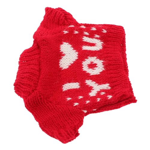 TOYANDONA Bär Puppe Pullover 30cm Plüsch Spielzeug Kleidung Mantel Puppe Jacke Rot Miniatur Pullover Set Weihnachten Kleid TOYANDONA Bär Puppe Pullover 30cm Plüsch Spielzeug Kleidung Mantel Puppe Jacke Rot Miniatur Pullover Set Weihnachten Kleid von TOYANDONA