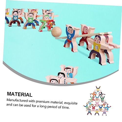 TOYANDONA Balance Holzbausteine Natürliches Massivholz Bunte Stapelblöcke für Gleichgewicht Hand Auge koordination und Kreativität Geeignet für Kleinkinder und Vorschulkinder von TOYANDONA