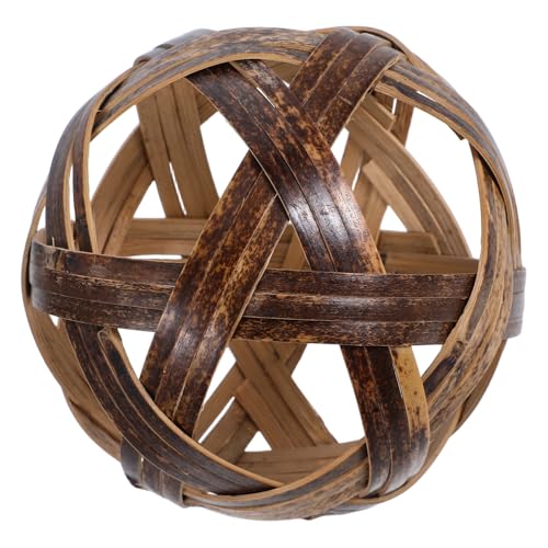 TOYANDONA Bambus Fußball Handgewebter Leichter Outdoor Kickball Naturbelassenes Material für Traditionelle Sportspiele und Kulturelle Bildung Robustes Kinderspielzeug für Fitness und von TOYANDONA