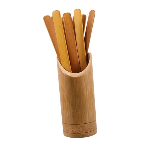 TOYANDONA Bambus stäbchen mit Halter Handgefertigt Langlebig Umweltfreundlich für Chinesische Wahrsagerei Spiel Zubehör Elegant Schlicht für Zuhause und Büro von TOYANDONA