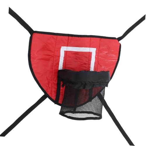TOYANDONA Basketballkorb für Trampoline Roter Basketballrahmen mit Rückwand für Sicheres und Vielseitiges Trampolin Zubehör für Drinnen und Draußen für Aktives und Sport Spaß von TOYANDONA