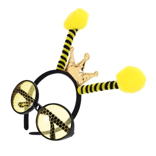 TOYANDONA Bienenkostüm Stirnband und Sonnenbrille Set für Erwachsene Bienenmotivierter Haarreif mit Gelben Akzenten Praktische Party Accessoires für Karneval Fasching und Alltag Vielseitig von TOYANDONA