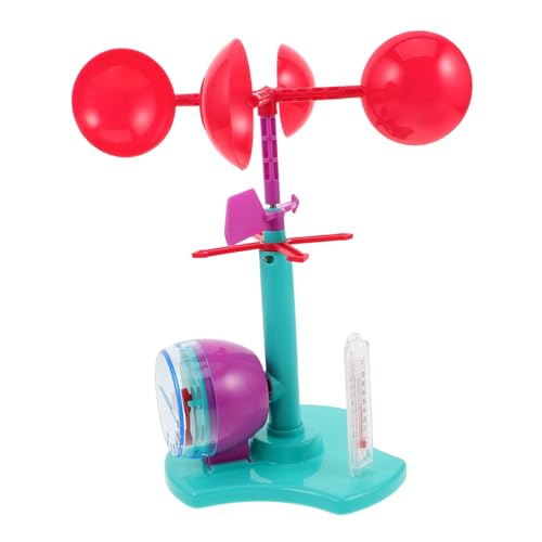 TOYANDONA Bildungsspielzeug windgeschwindigkeit Anemometer Lehrmittel für naturwissenschaftliche Experimente Mechanik-Physik-Experiment Anemometer mit Windrichtung Lernen Plastik von TOYANDONA