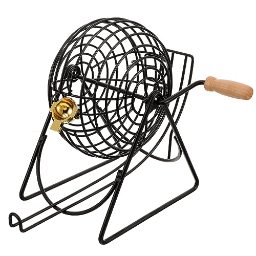TOYANDONA Bingo-Maschine Wein Käfig Party Tombola Draht interaktive Spiele kinderspiele Spiele für trinkspiel glop Tischspiele nützliche -Requisiten Eisen Black von TOYANDONA