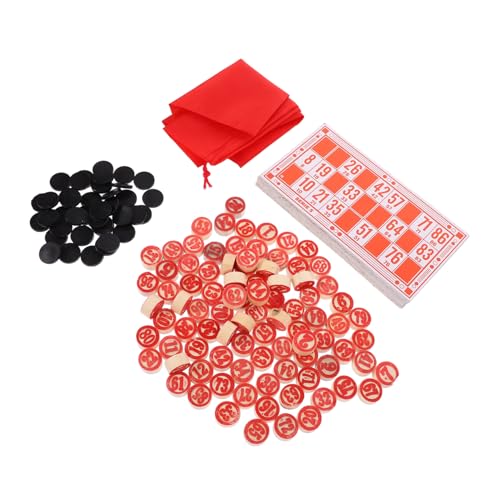 TOYANDONA Bingo Spielset aus Holz mit Langlebigen Zahlenkarten und Robusten Spielsteinen Sicher und Leicht zu Tragbar für Familie und Party Fördert Logisches Denken und Lernspaß TOYANDONA Bingo Spielset aus Holz mit Langlebigen Zahlenkarten und Robusten Spielsteinen Sicher und Leicht zu Tragbar für Familie und Party Fördert Logisches Denken und Lernspaß von TOYANDONA
