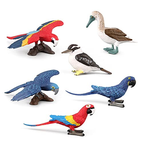 TOYANDONA Bonito Tiermodell Kinderspielzeug Vögel Modell Künstliches Modell Cartoon Puppen Kinderzubehör Blau von TOYANDONA