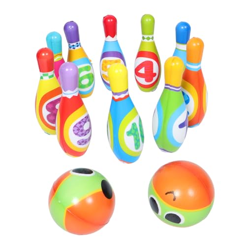 TOYANDONA Bowling Spielset PU Sicher Pins Bälle Leicht Motorische Indoor Outdoor Geburtstagsspielzeug Eltern Junge Mädchen Aktivität von TOYANDONA