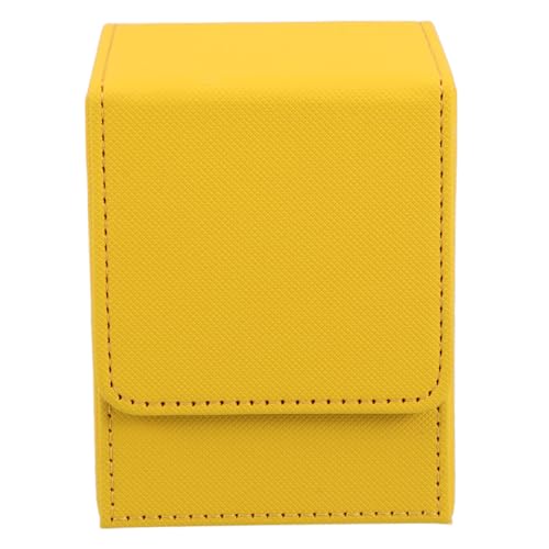 TOYANDONA Box Kartenaufbewahrungsbox Kartenhalter Für Spielkarten Sammelkartenetui Kartendeckhalter Spielkarten Tragetasche Kartenhalter Aufbewahrungskartenhüllen Gelb Verschleißfester von TOYANDONA